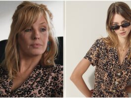 Beth Dutton Leopard Print Shirtdress Wore in Yellowstone season 3 episode 4