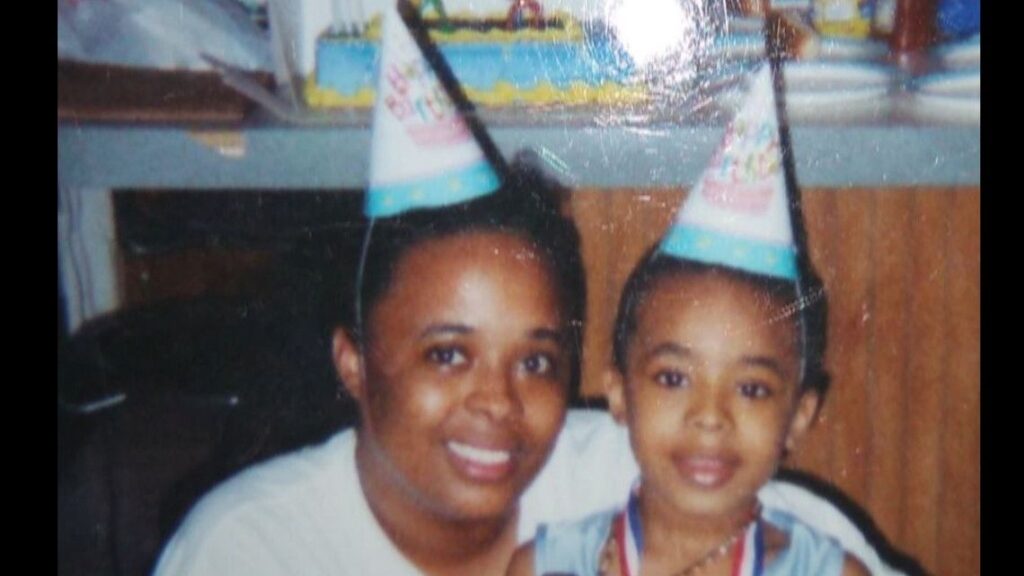 Tyvon Whitford, with her son