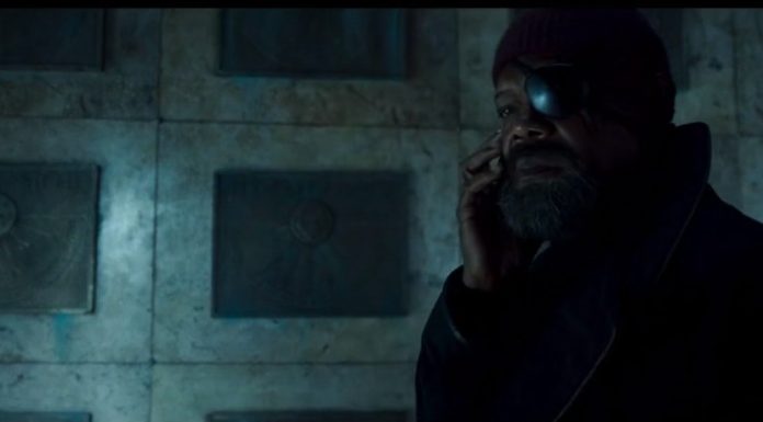 nick fury on the phone